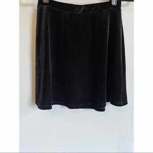 American Apparel mini skirt in onyx velvet